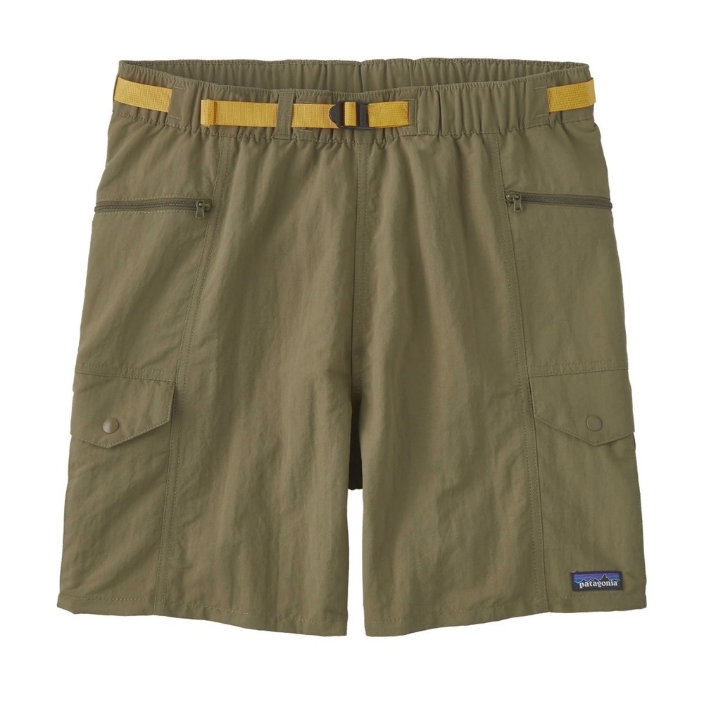 H9 Patagonia Gi III Cargo Shorts Mens XL Green Khaki Nylon Belted Hiking Outdoor - Picture 2 of 8